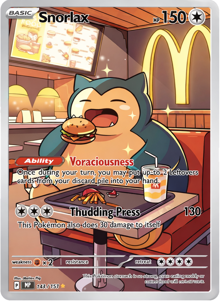 Snorlax custom card